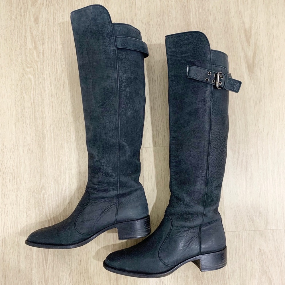 Fendi black leather over the knee tall boots Sz 39 - Picture 1 of 8